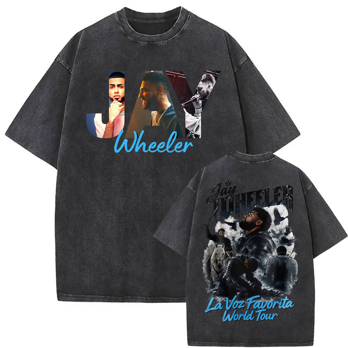 Vintage Fashion La - ジェイ・ウィーラー LVF ラ・ボス・ファボリータ・ワールドツアー ヴィンテージウォッシュ加工Tシャツ メンズ レディース