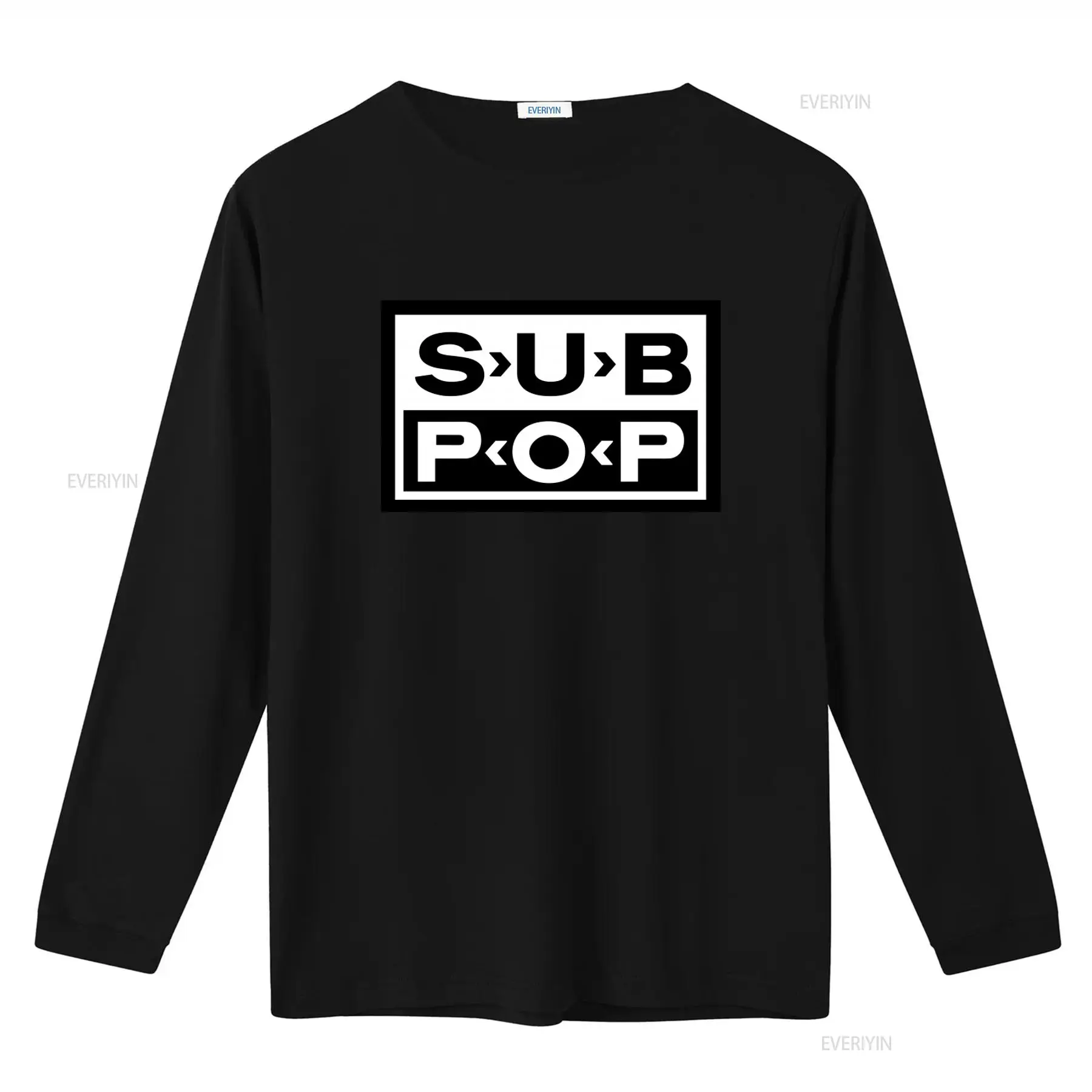 サブポップロゴTシャツ ブラック ホワイトプリント レトロス - Vintage Fashion Jersey のレビューと価格