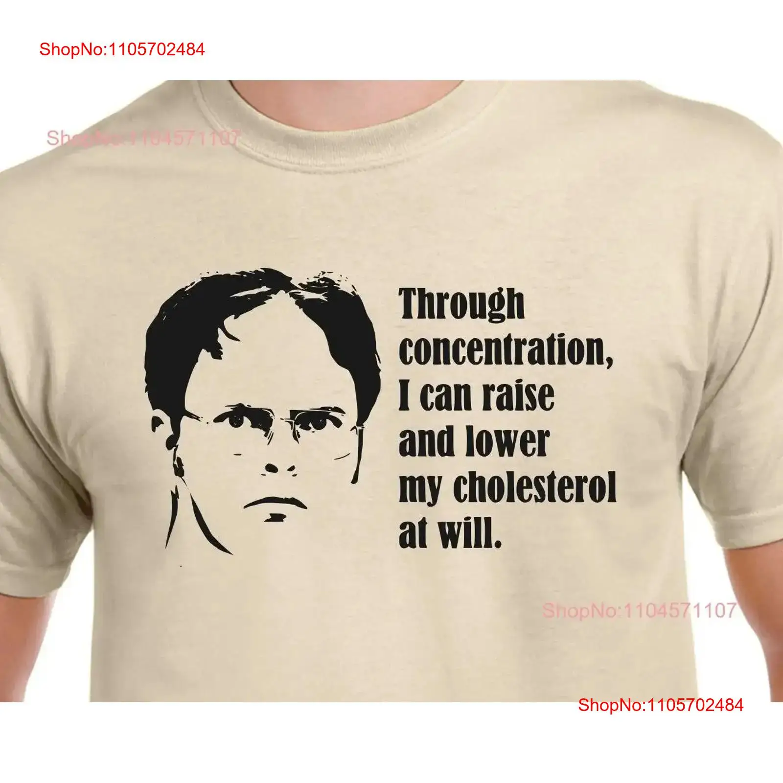 面白いドワイト・シュルートのコレステロール引用句Tシャツオフ - Vintage Fashion Quotes のレビューと価格