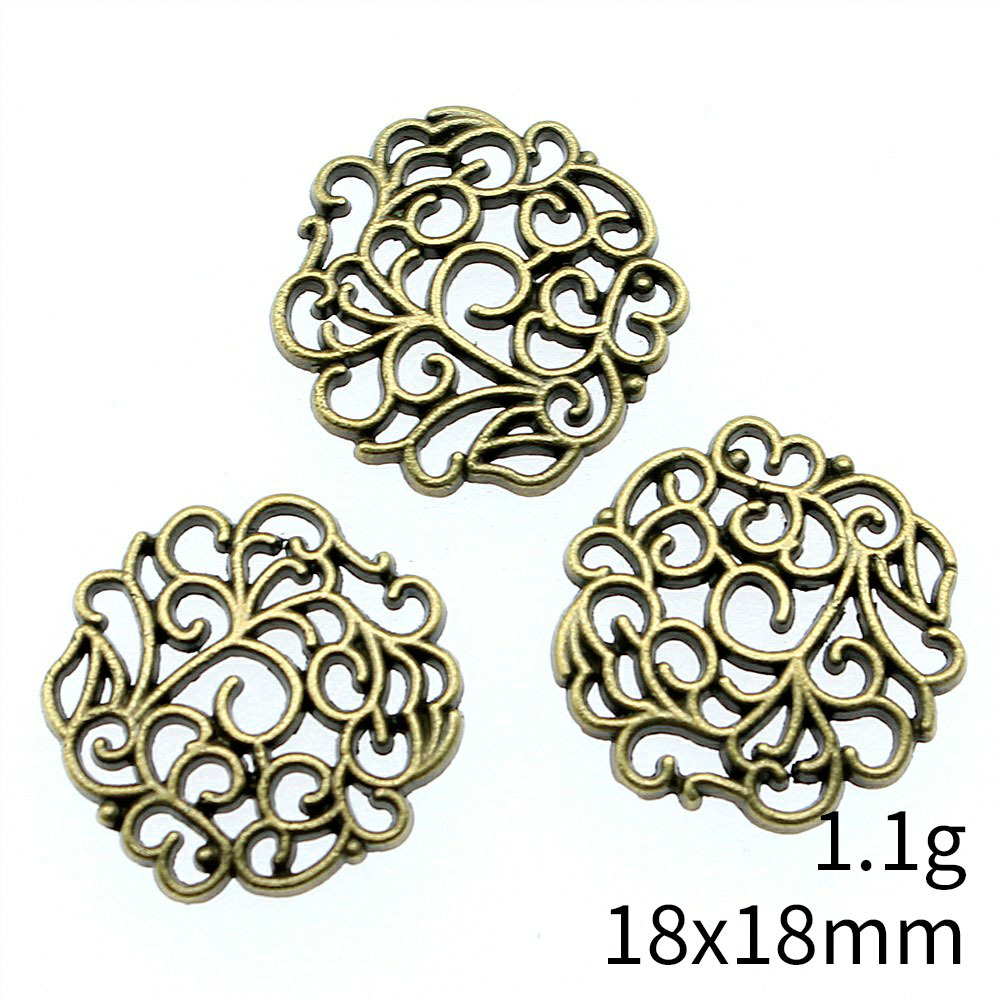 10 個 18 × 18 ミリメートル 2 色アンティークシ - Vintage Fashion Stores のレビューと価格