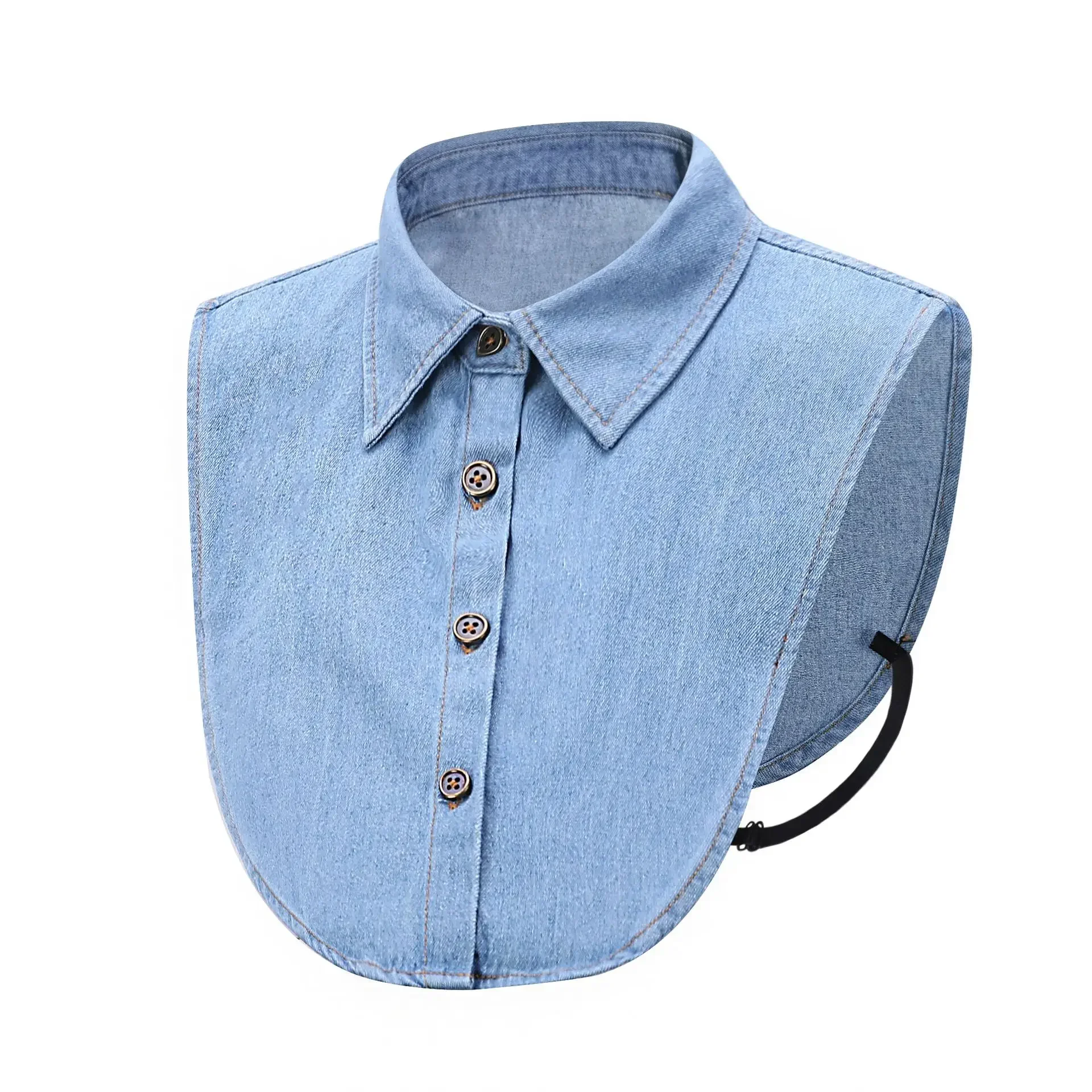 女性用の取り外し可能なデニムシャツの襟,ヴィンテージの偽の襟 - Vintage Fashion Jersey のレビューと価格